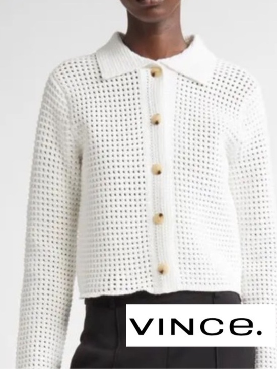 Vince Sweaters - Vince. block stitch cardigan/Jacket sweater, L, CB2621